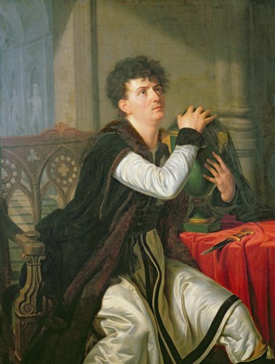Portret van François Joseph Talma als Hamlet door Anthelme Francois Lagrenee