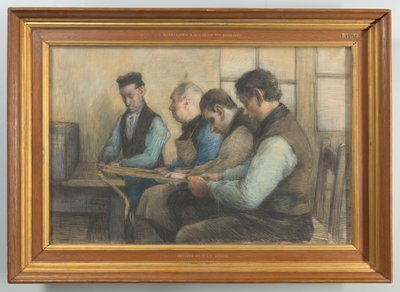 Blinde mattenvlechters door Anthon Gerhard Alexander van Rappard