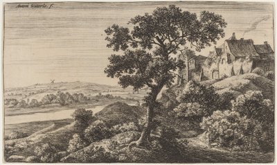 Een Dorp op een Heuvel door Anthonie Waterloo