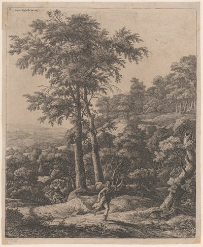Apollo en Daphne, 17e eeuw door Anthonie Waterloo