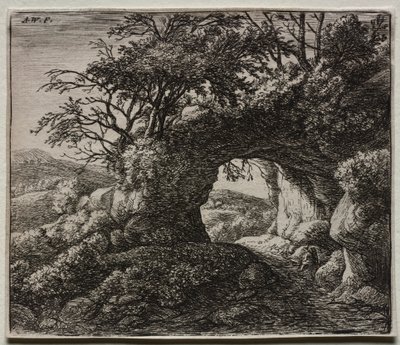Vier Landschappen: De Doorboorde Rots door Anthonie Waterloo