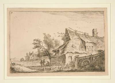 Het Dorp bij de Molen a l door Anthonie Waterloo