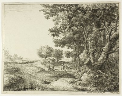 Boer met een schop door Anthonie Waterloo