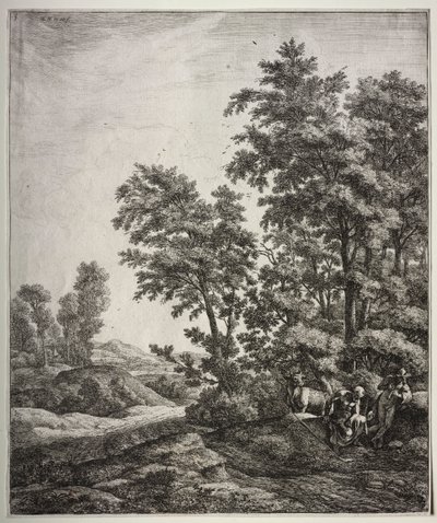 Zes Grote Rechtopstaande Landschappen met Scènes uit Ovidius