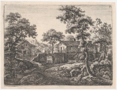 De poort, 17e eeuw door Anthonie Waterloo