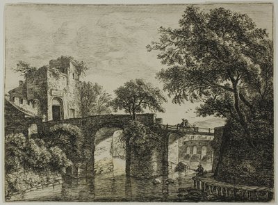 De verwoeste stad door Anthonie Waterloo