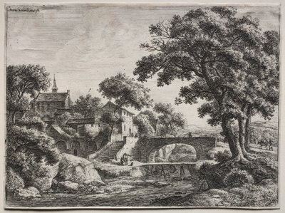 Twaalf Landschappen (H.95-106): De Twee Bruggen door Anthonie Waterloo