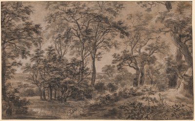 Boslandschap door Anthonie Waterloo