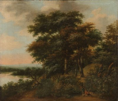 Boslandschap door Anthonie Waterloo