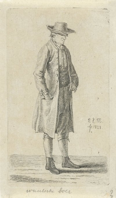 Man met hand in zijn jaszak door Anthonie Willem Hendrik Nolthenius de Man