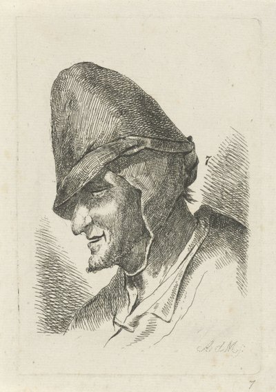 Man met hoge muts door Anthonie Willem Hendrik Nolthenius de Man