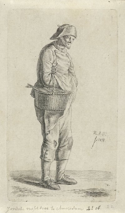 Visverkoper door Anthonie Willem Hendrik Nolthenius de Man