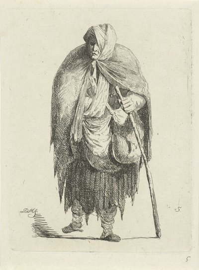 Vrouw in lompen door Anthonie Willem Hendrik Nolthenius de Man