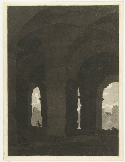 Onder de bogen van het Colosseum door Anthonie van den Bos