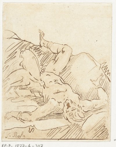 Prometheus geketend door Anthonie van den Bos