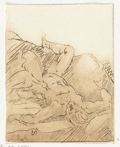 Prometheus geketend door Anthonie van den Bos