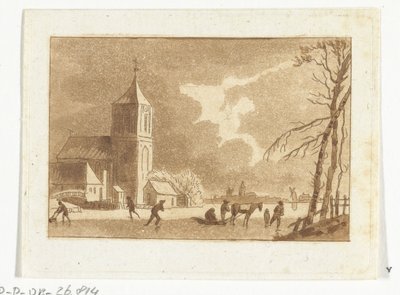 Wintergezicht door Anthonie van den Bos