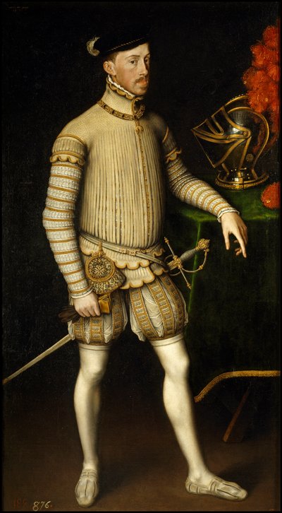 Portret van Keizer Maximiliaan II van Oostenrijk (1527-1576) door Anthonis Mor van Dashorst