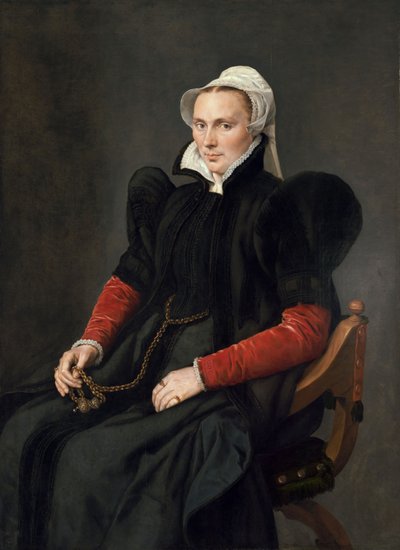 Portret van een zittende vrouw door Anthonis van Dashorst (c.1519 1576/77) Mor