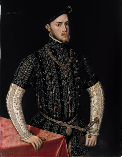 Portret van Filips II, koning van Spanje en Portugal door Anthonis van Dashorst Mor