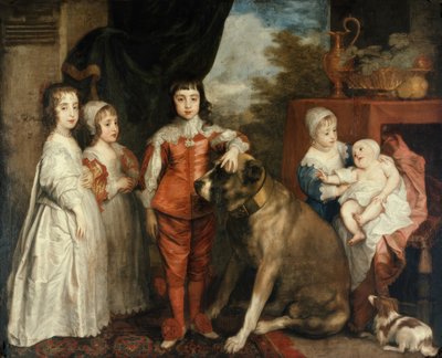 De kinderen van Karel I van Engeland door Anthony van Dyck