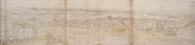 Greenwich Palace en Londen vanaf Greenwich Hill door Anthonis van den Wyngaerde