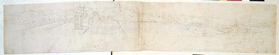 Greenwich Palace, c.1544 door Anthonis van den Wyngaerde