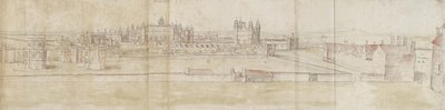 Hampton Court Palace vanuit het Noorden door Anthonis van den Wyngaerde
