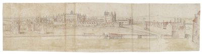 Hampton Court Palace vanuit het Noorden door Anthonis van den Wyngaerde