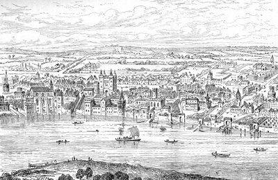 Londen van Temple Bar tot Charing Cross, 1543 1897 door Anthonis van den Wyngaerde