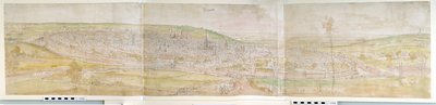 Panoramisch uitzicht op Brussel vanuit het noorden, 1558 door Anthonis van den Wyngaerde