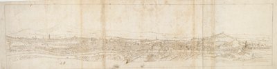 Panoramisch Uitzicht op Rome vanaf Monte Mario, Castel S. Angelo op de Voorgrond, ca. 1550s door Anthonis van den Wyngaerde
