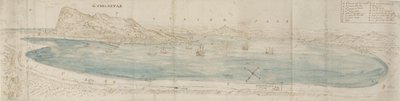 Panoramisch Uitzicht over de Baai van Gibraltar, ca. 1567 door Anthonis van den Wyngaerde