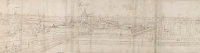 Uitzicht op het paleis van Cantecroy bij Antwerpen en het omliggende platteland door Anthonis van den Wyngaerde