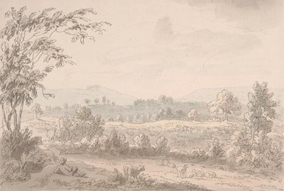 Landschap met Herder en Schapen door Anthony Devis
