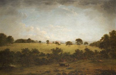 Tabley: Het Park met een Verre Zicht op het Huis door Anthony Devis