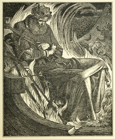 De dood van Koning Warwulf, uitgegeven 1915 door Anthony Frederick Augustus Sandys