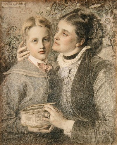 Mevrouw Tom Chappell en Zoon door Anthony Frederick Augustus Sandys