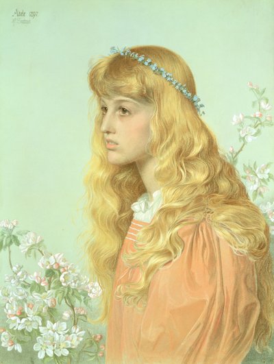 Portret van Miss Adele Donaldson, 1897 door Anthony Frederick Augustus Sandys