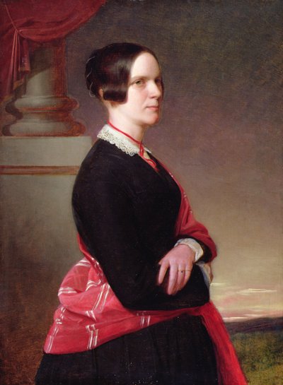 Portret van mevrouw Sandys, de moeder van de kunstenaar, eind jaren 1840 door Anthony Frederick Augustus Sandys