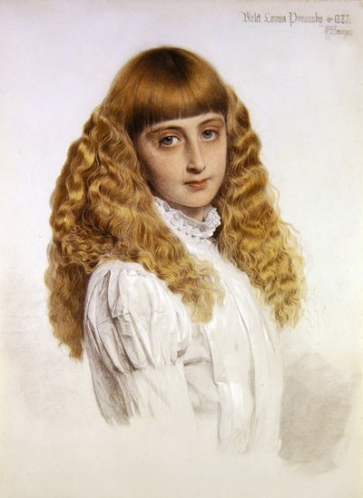 Portret van Violet Louisa Ponsonby door Anthony Frederick Augustus Sandys