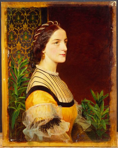 Portret van een dame, hoofd en schouders, 1860 door Anthony Frederick Augustus Sandys