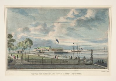 Uitzicht op de Battery en Castle Garden door Anthony Imbert