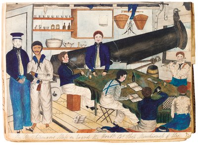De maaltijd van de adelborst aan boord van het schip Marchioness of Ely door Anthony P. Allen
