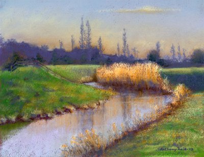 Winteravond aan de Clyst door Anthony Rule