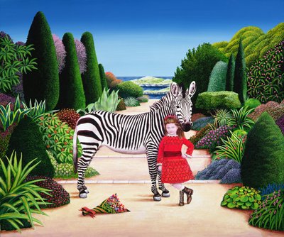 Meisje met Zebra door Anthony Southcombe