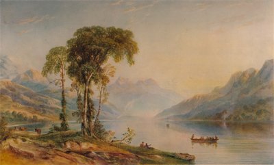 Ben Venue vanaf Loch Achray, 1840 door Anthony Vandyke Copley Fielding