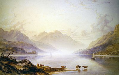 Loch Lomond bij zonsopgang door Anthony Vandyke Copley Fielding