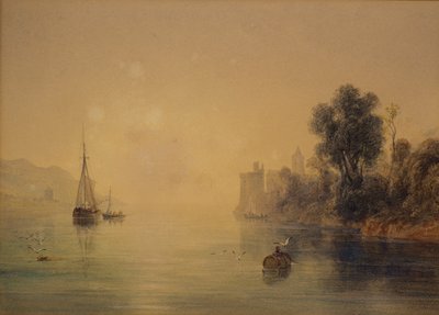 Rivierscène door Anthony Vandyke Copley Fielding