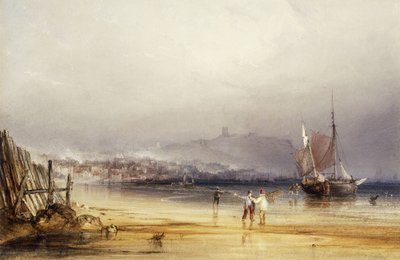 Kasteel van Scarborough vanuit het Zuiden, 1838 door Anthony Vandyke Copley Fielding